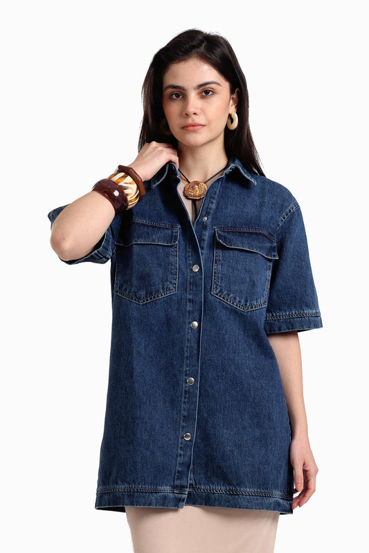 Denim Shirt with Pockets