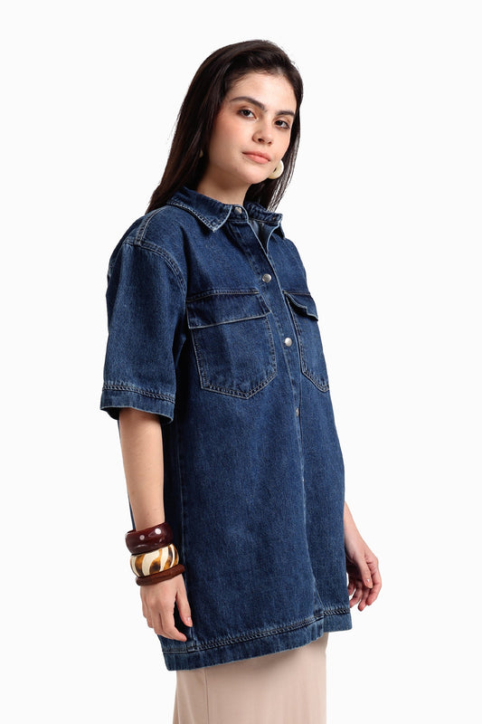 Denim Shirt with Pockets