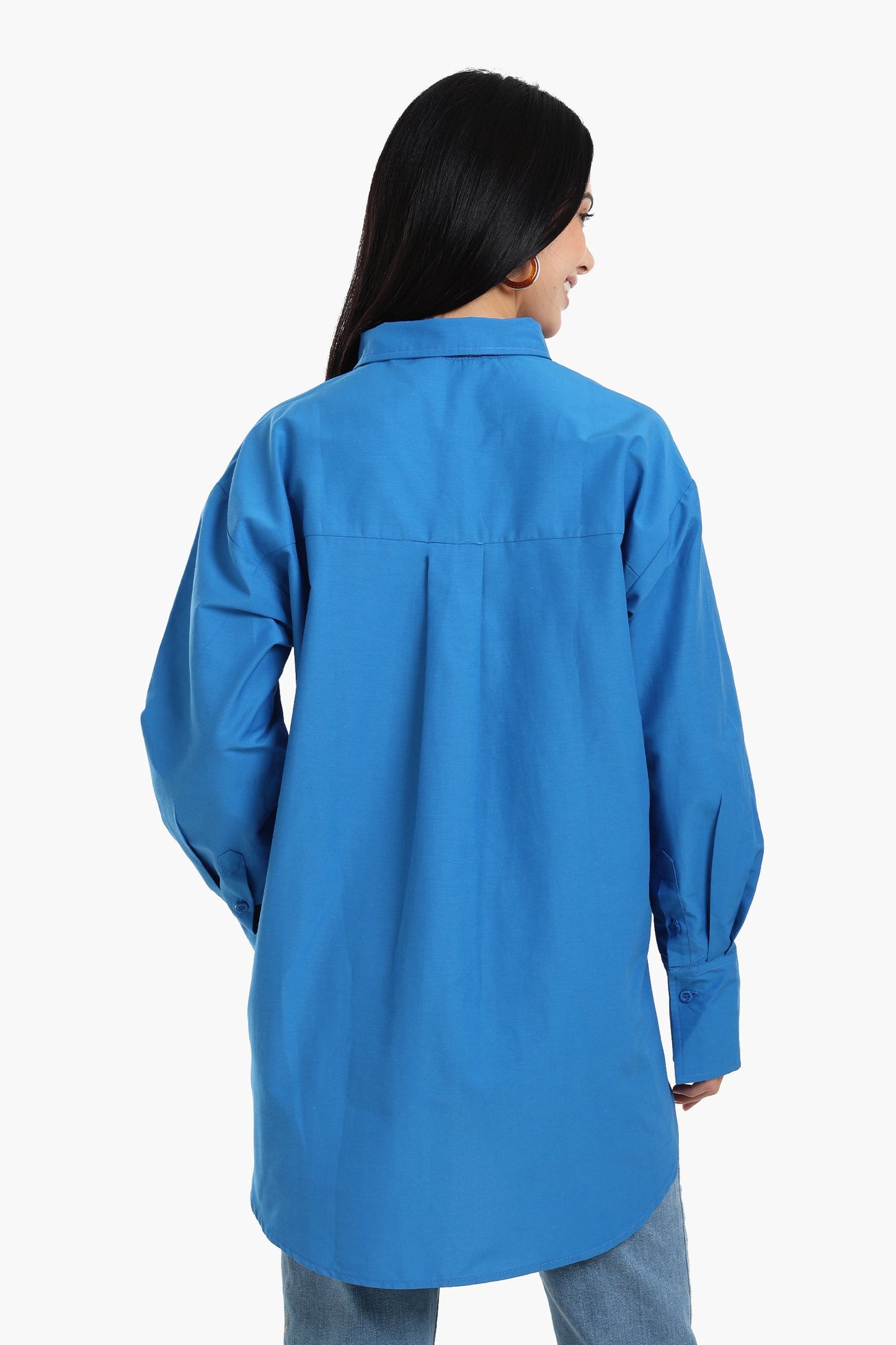 Asymmetrical Viscose Relaxed Shirt