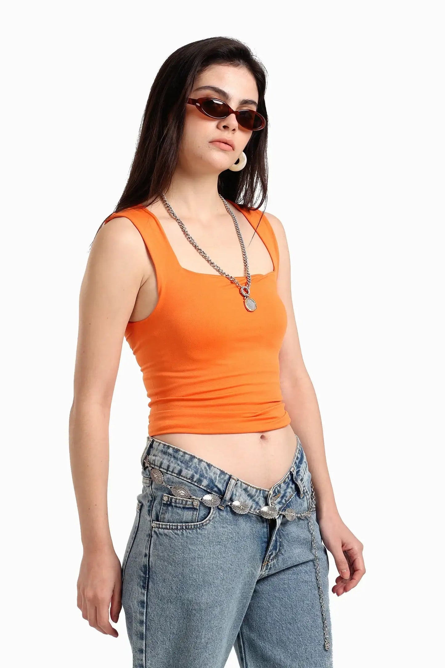Square Neck Sleeveless Top
