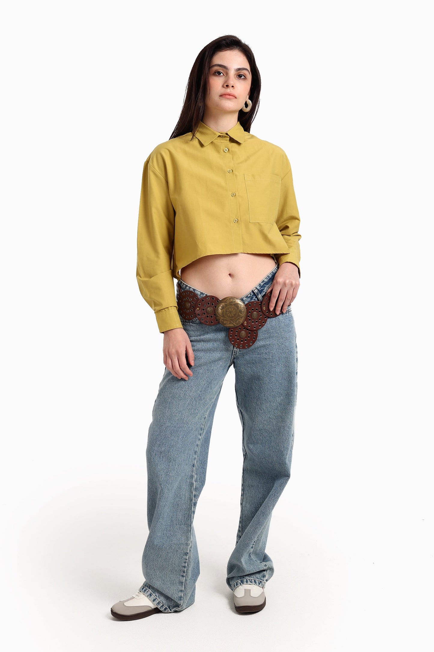 Asymmetrical Cropped Shirt