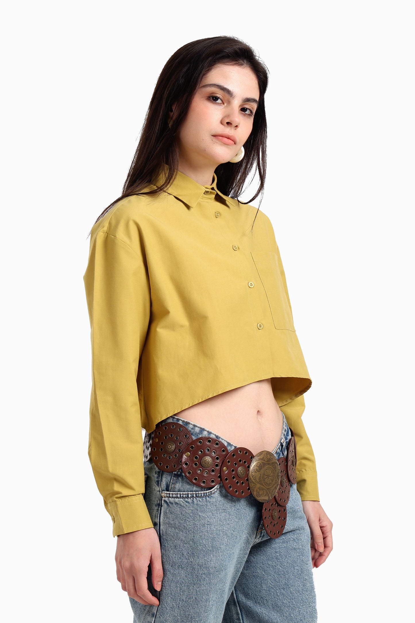 Asymmetrical Cropped Shirt