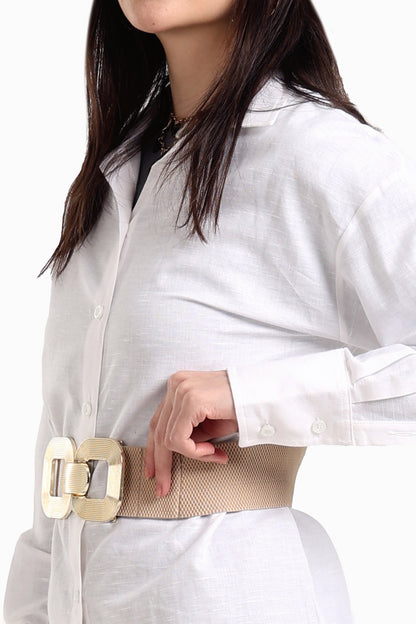 قميص كتان بأكمام طويلة