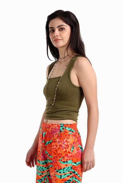 Square Neck Sleeveless Top
