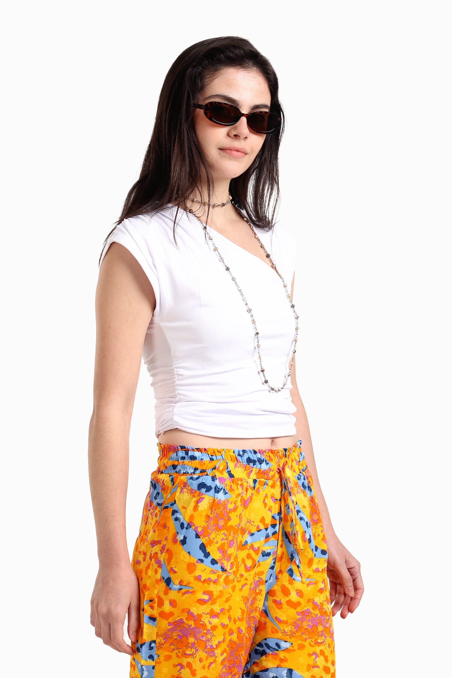 Asymmetric V-Neck Top