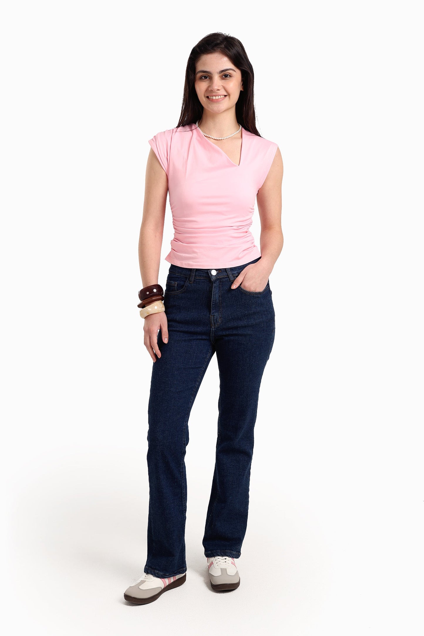Asymmetric V-Neck Top