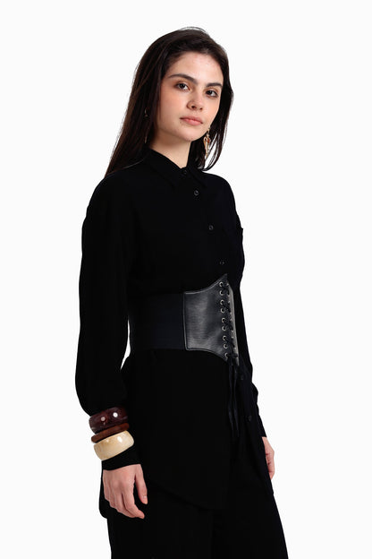 قميص صالة كلاسيكي ذو ياقة