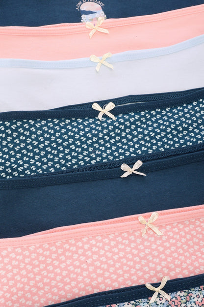 مجموعة من 7 سراويل داخلية كاملة ملونة