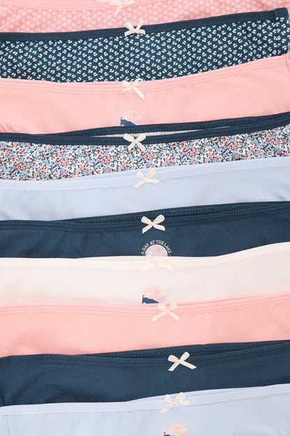 Pack of 10 Colored Bikini Panties