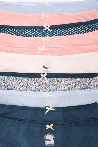 Pack of 10 Colored Brief Panties