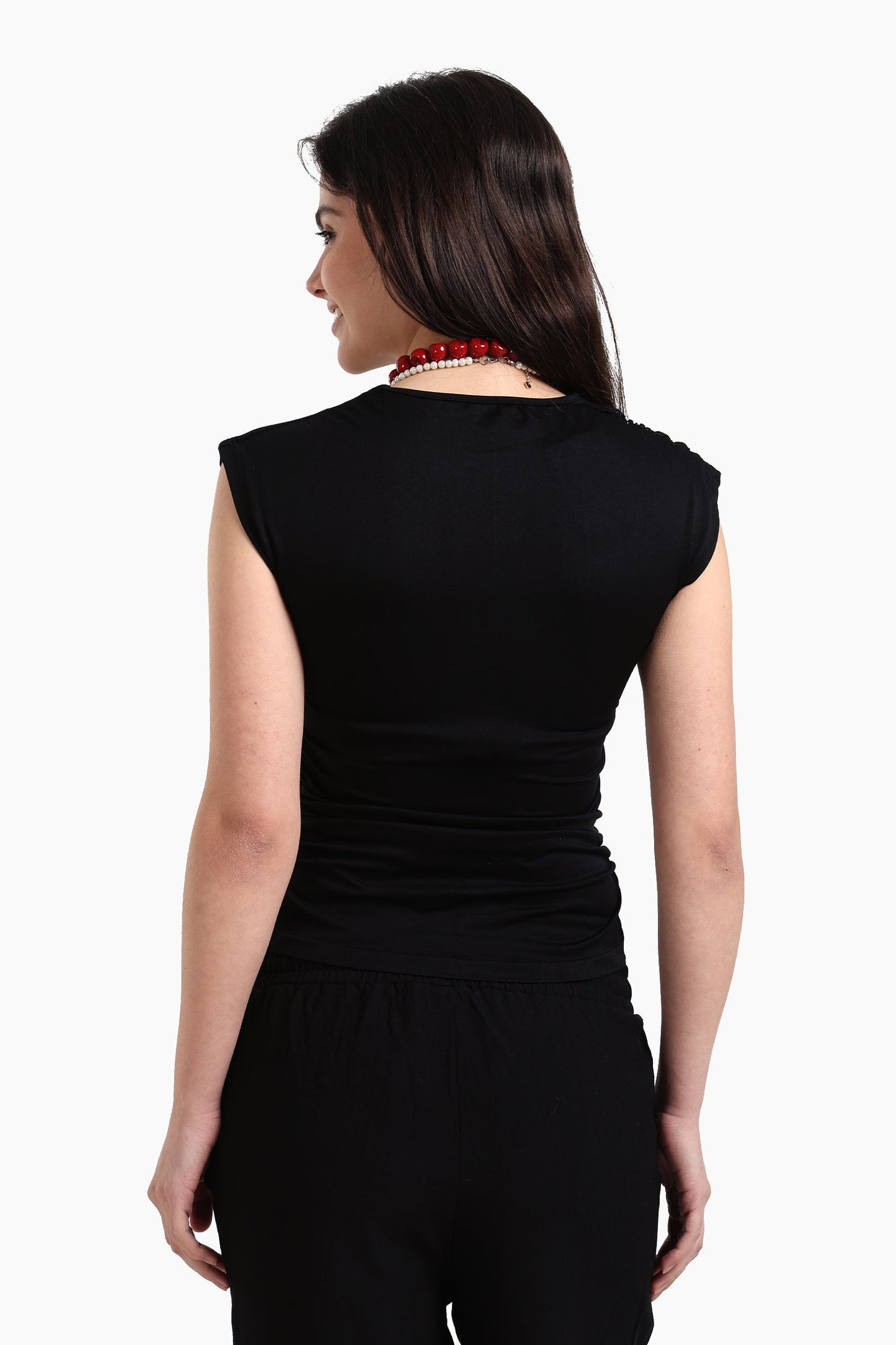 Asymmetric V-Neck Top