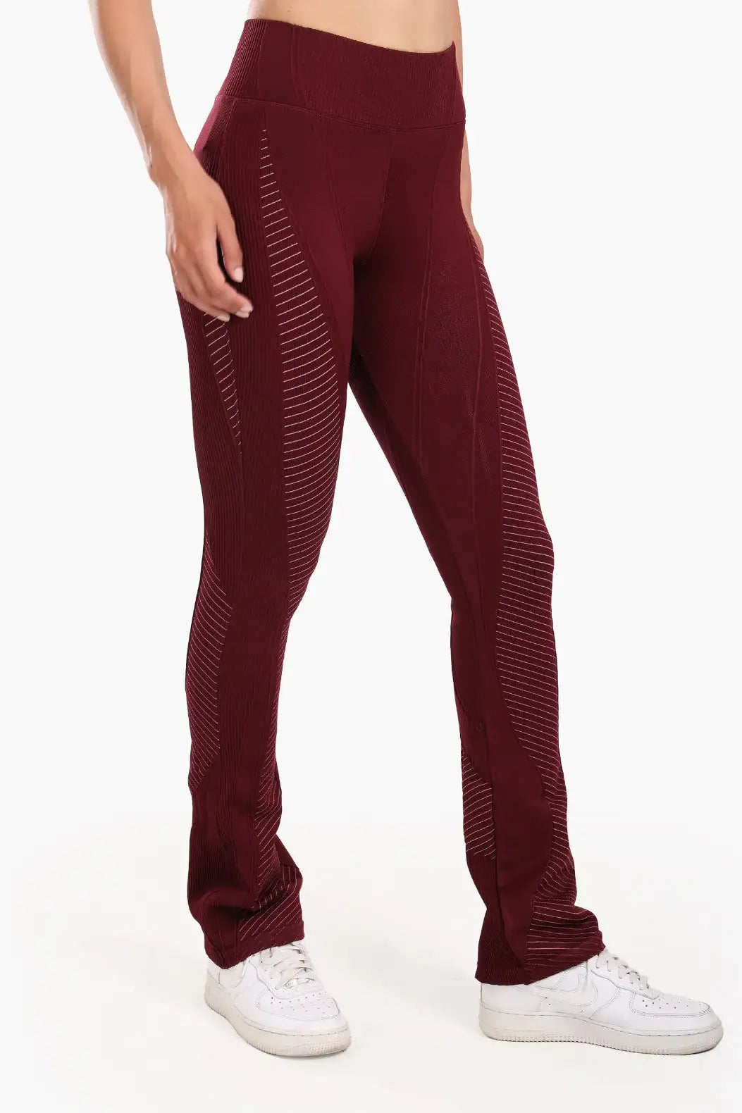 Textured High-Waist Sports Pants