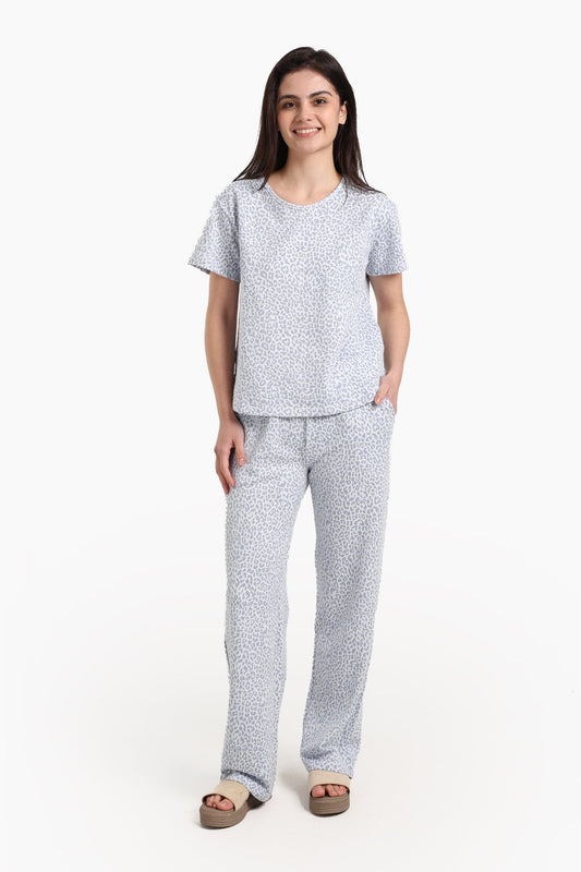 Short Sleeve Printed Pyjama Set