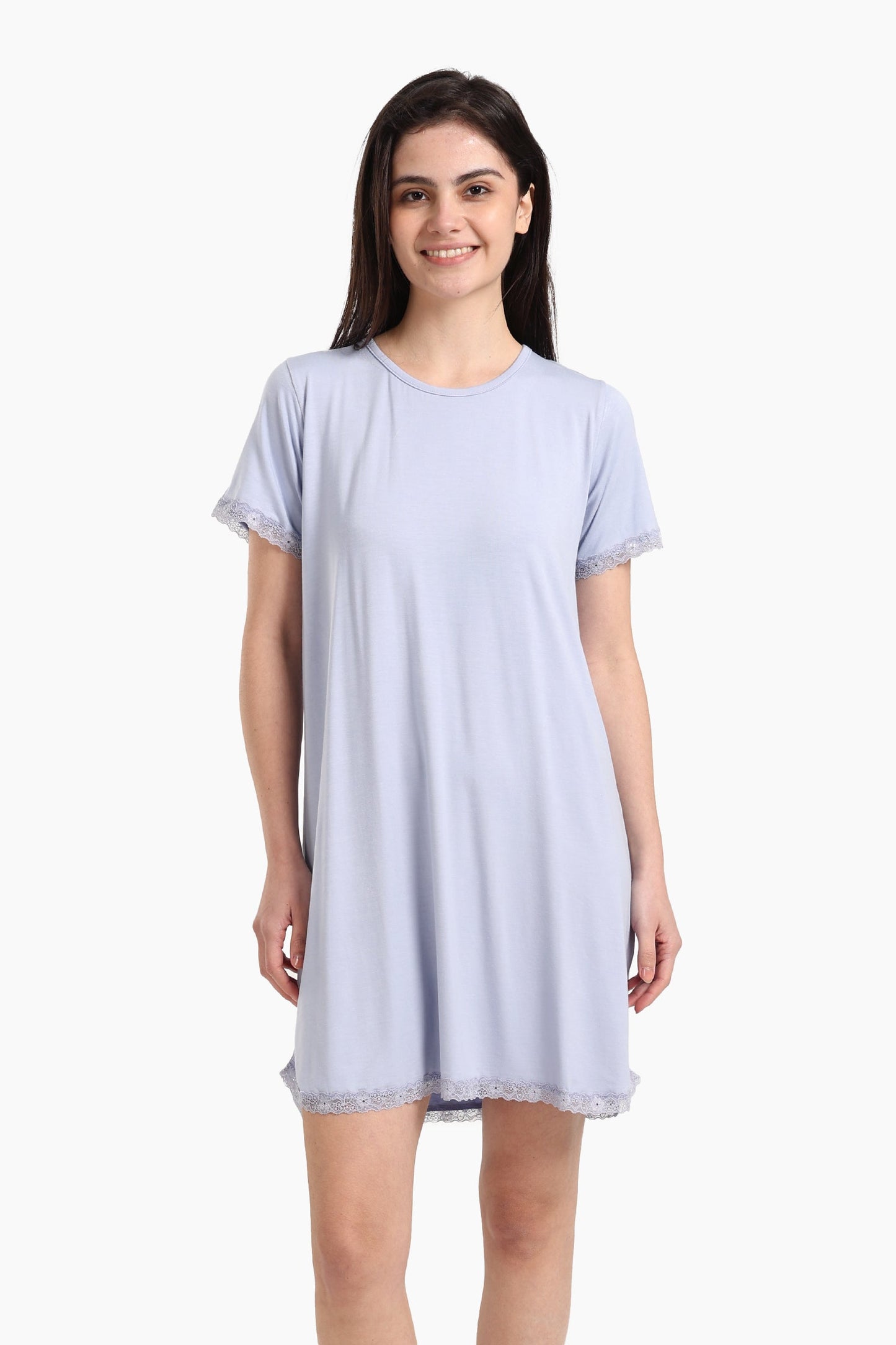 Lightweight Nightgown with Lace