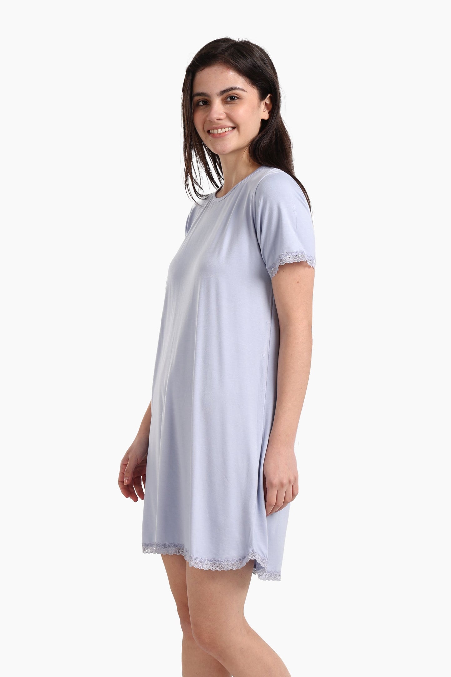 Lightweight Nightgown with Lace