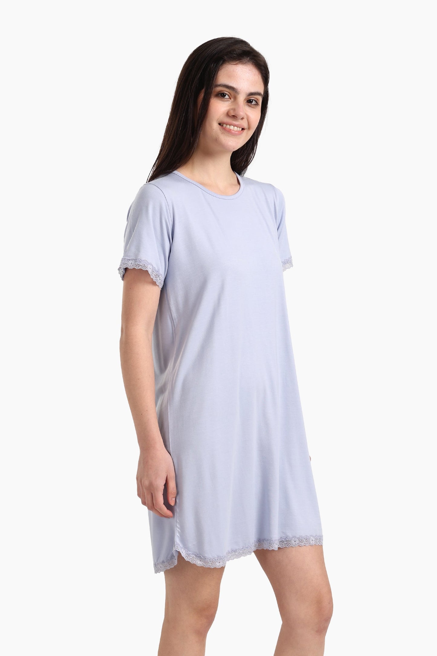 Lightweight Nightgown with Lace