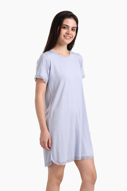 Lightweight Nightgown with Lace