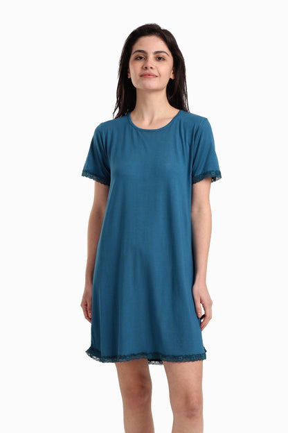 Lightweight Nightgown with Lace