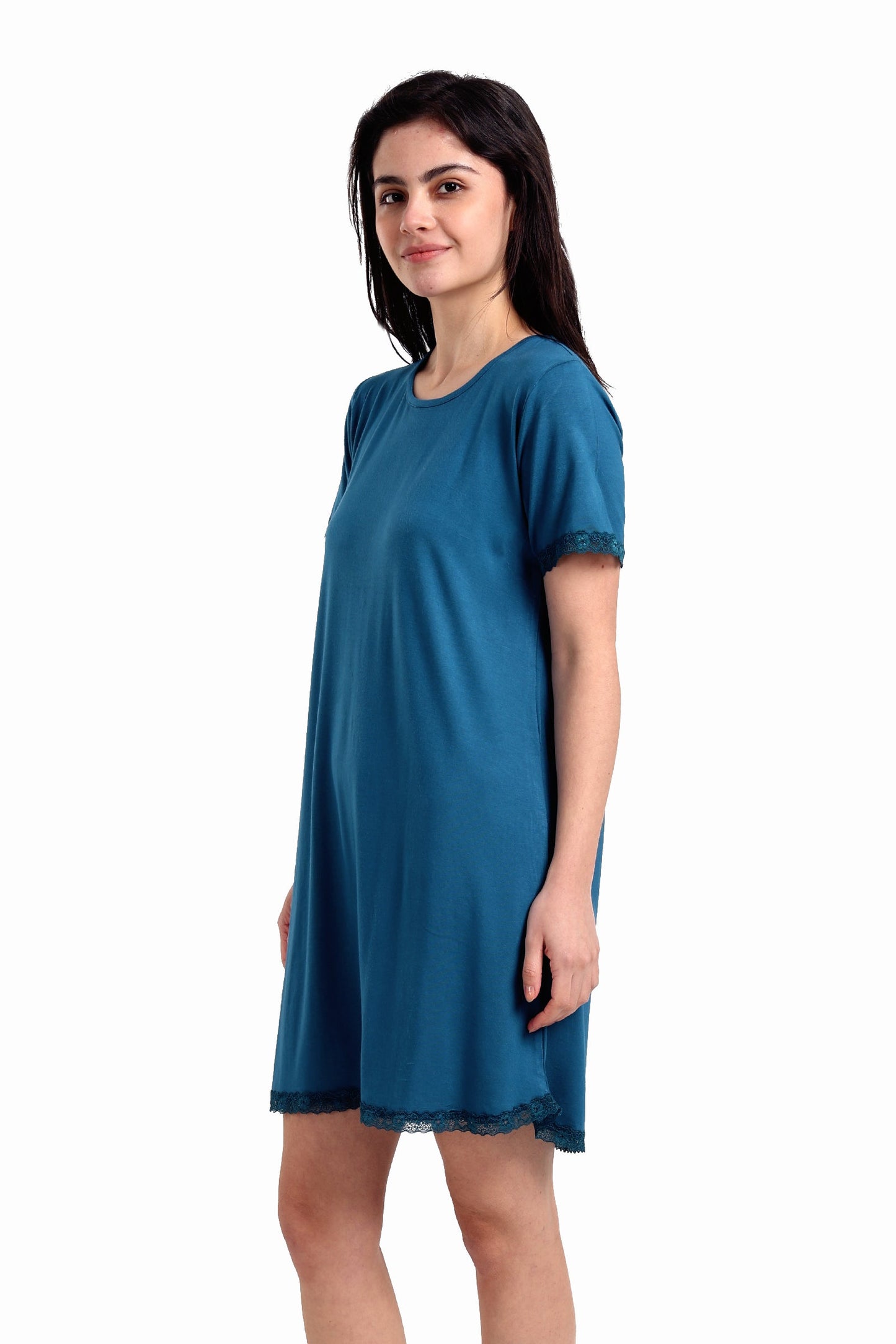 Lightweight Nightgown with Lace