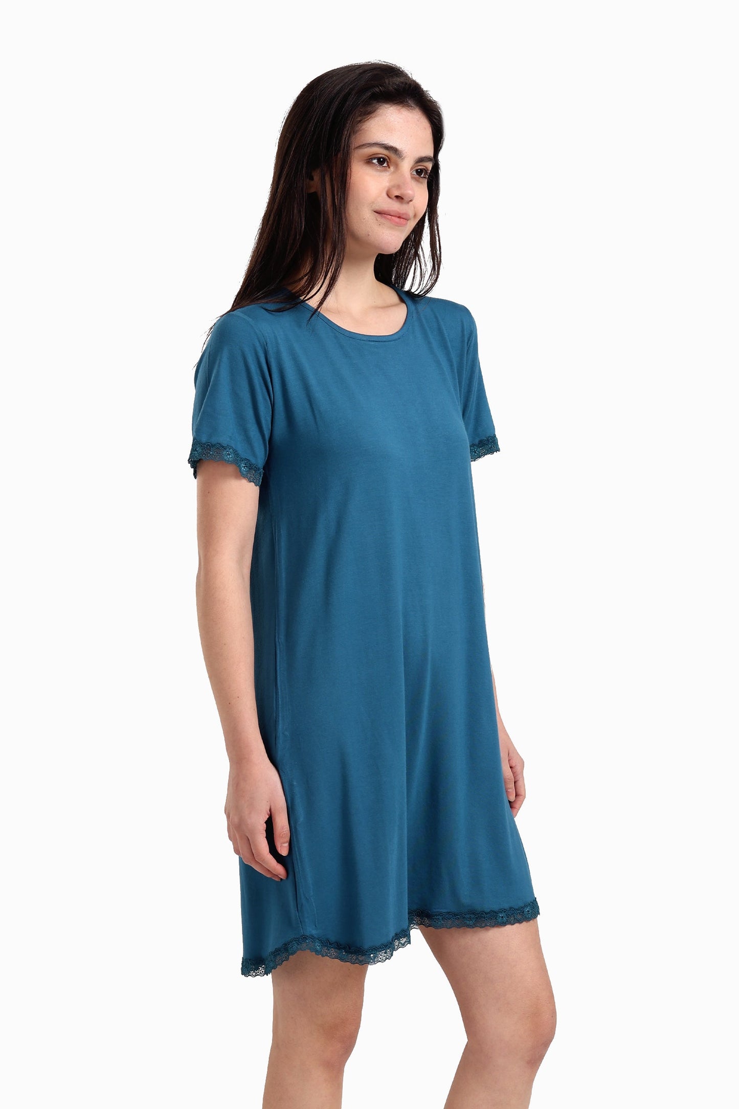 Lightweight Nightgown with Lace
