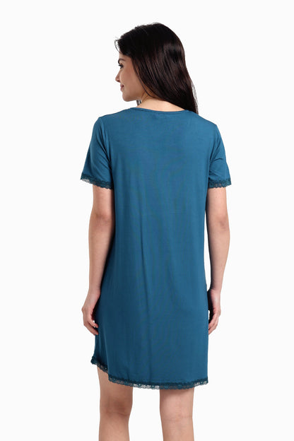 Lightweight Nightgown with Lace