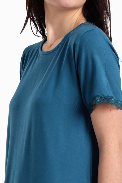 Lightweight Nightgown with Lace