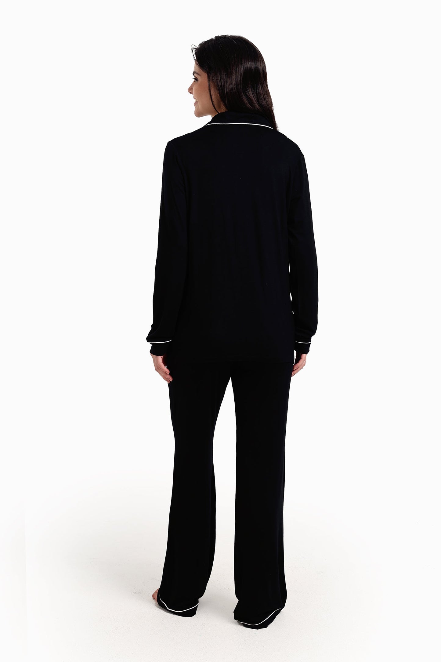 طقم بيجامة من الفيسكوز المتباين