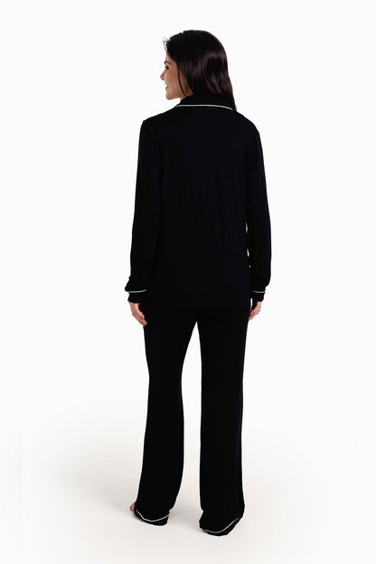 طقم بيجامة من الفيسكوز المتباين