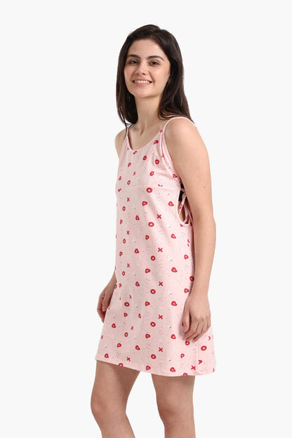 Charming Printed Cotton Nightgown