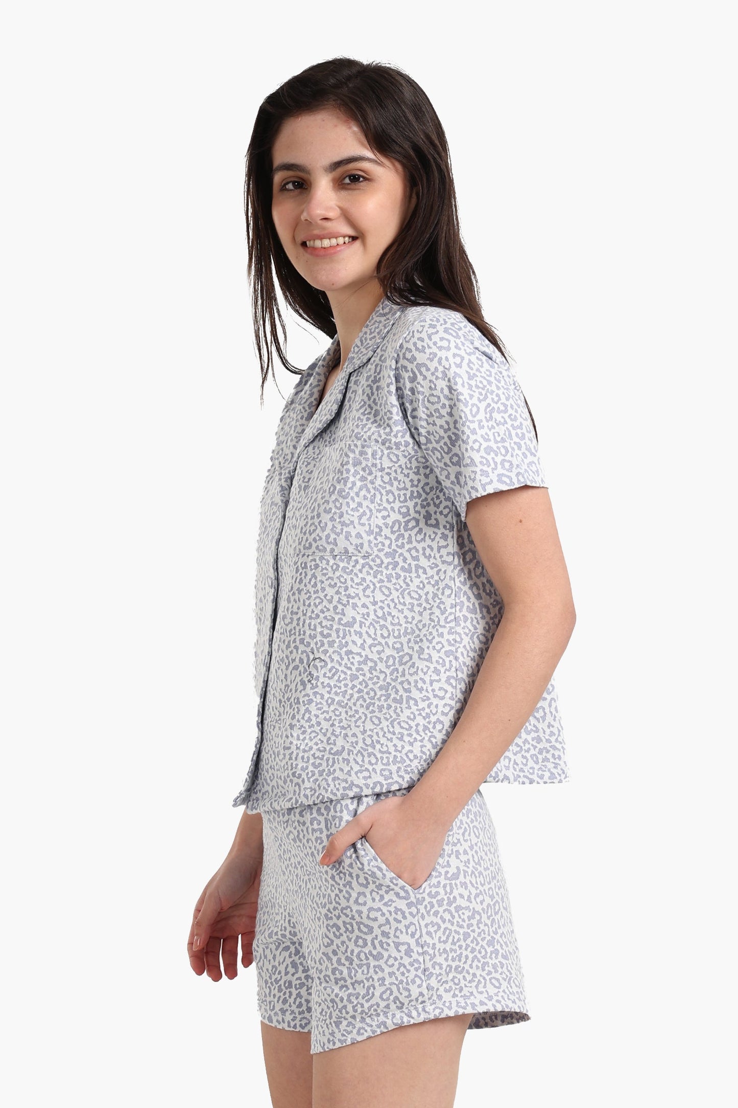 Chic Print Short Sleeve Pyjama Set