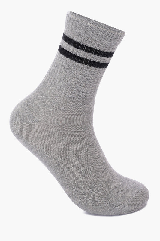 Contrast Striped Socks - 3 Pairs