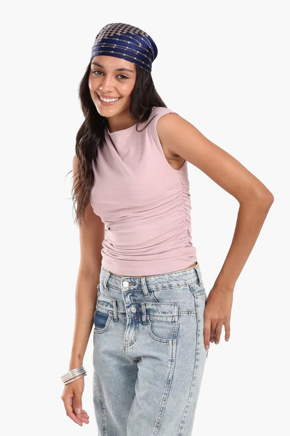 Ruched Side Sleeveless Top