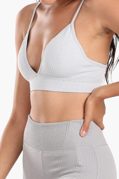 Plunge V-Neck Sports Bra