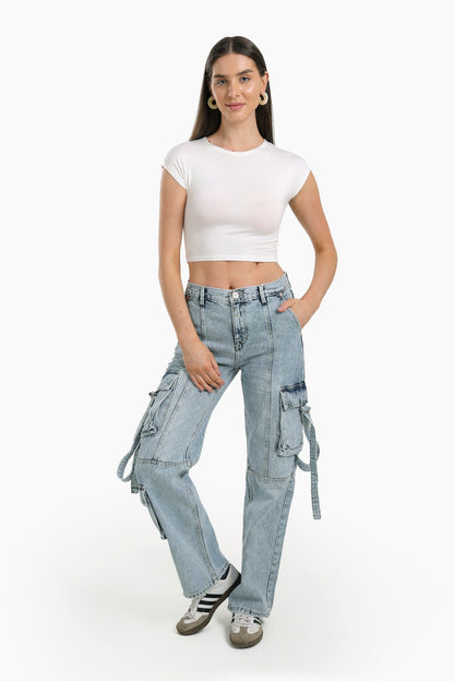 Multi-Pocket Cargo Jeans