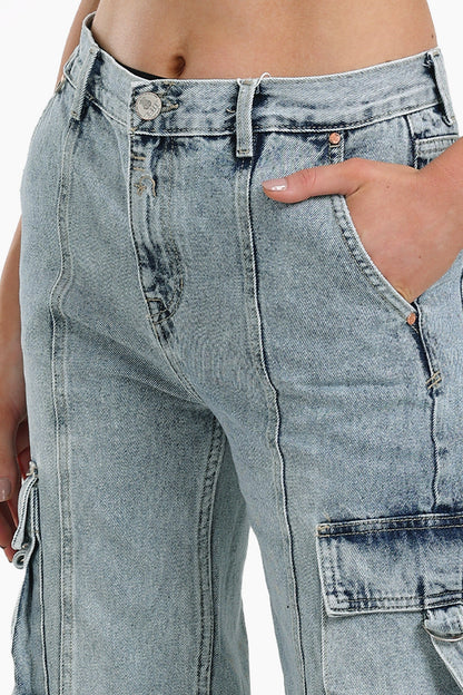 Multi-Pocket Cargo Jeans