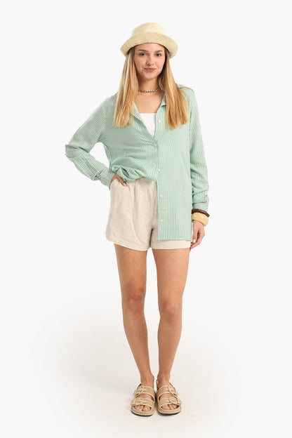 Classic Striped Poplin Shirt