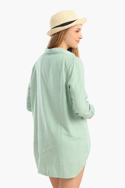 Classic Striped Poplin Shirt
