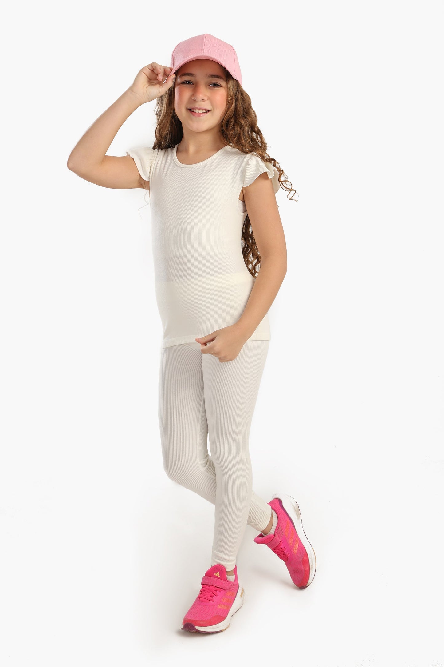 بلوزة مضلعة بكشكشة للبنات