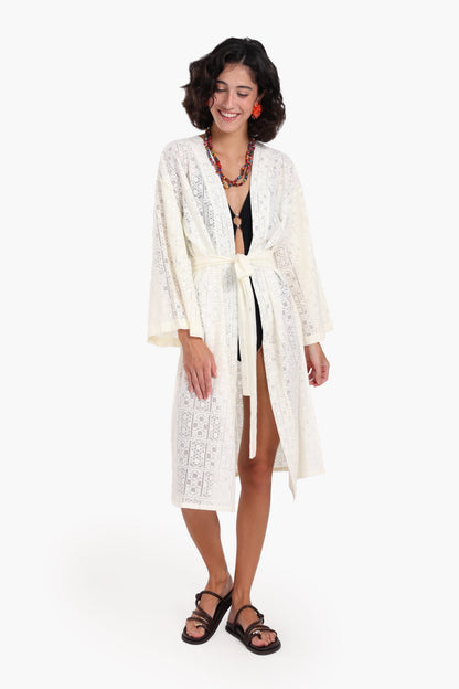 Lace Pattern Kimono