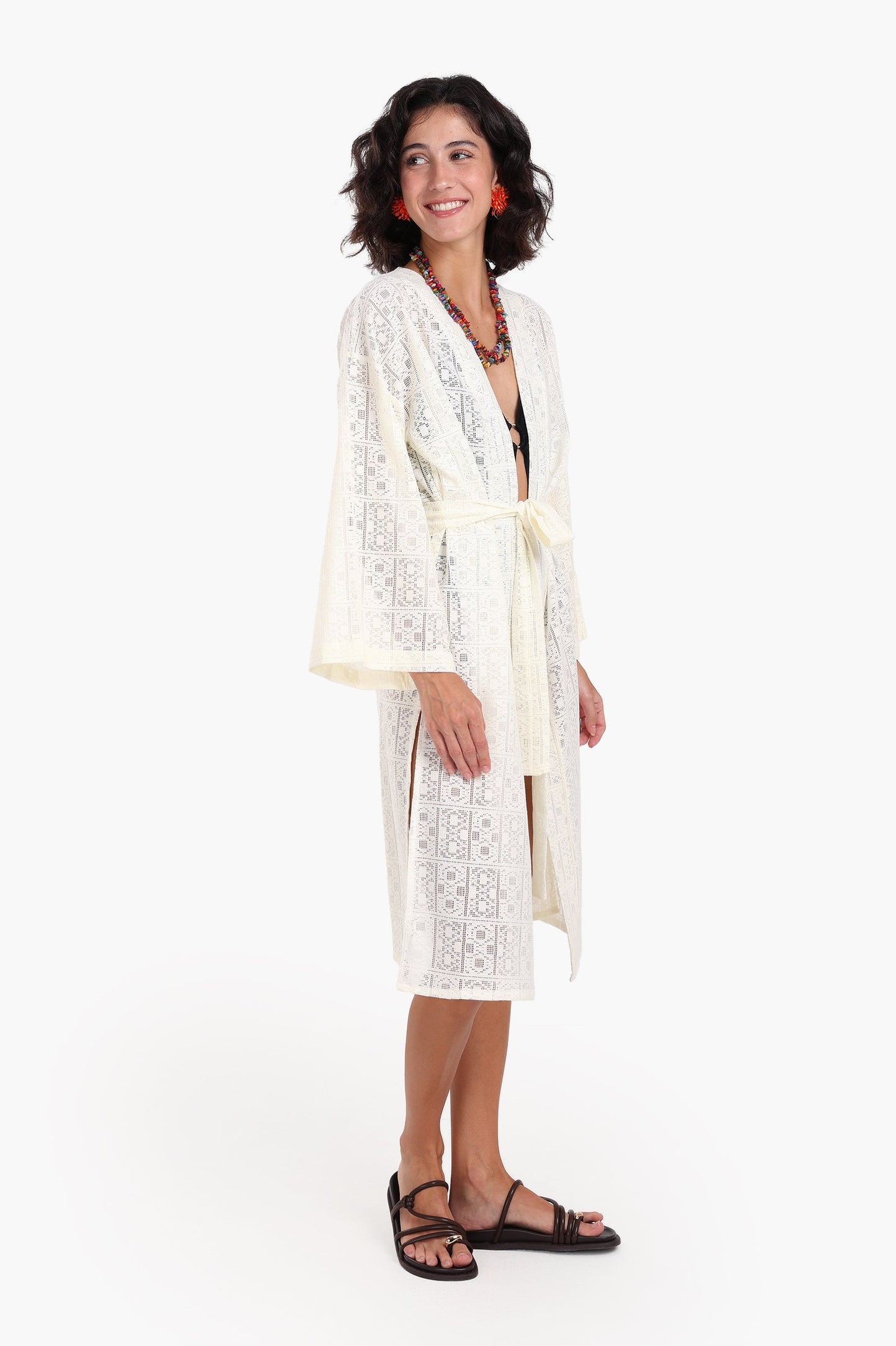 Lace Pattern Kimono