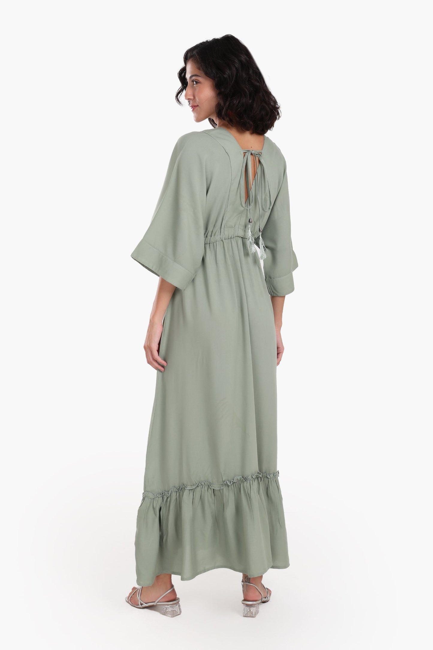 Deep V-Neck Maxi Dress