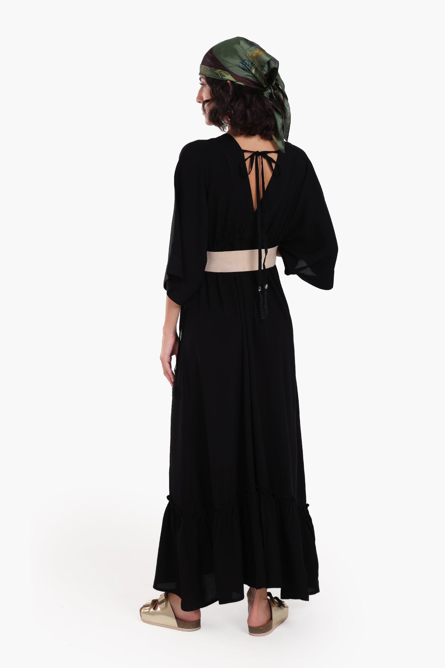 Deep V-Neck Maxi Dress