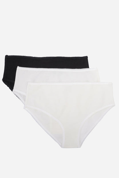 Cotton Full Brief Panties - Pack of 3