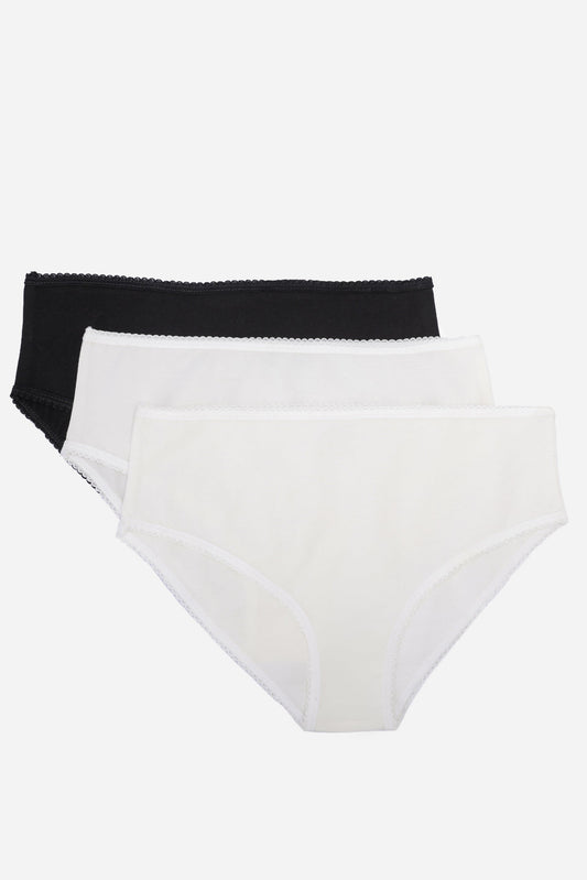 Cotton Full Brief Panties - Pack of 3