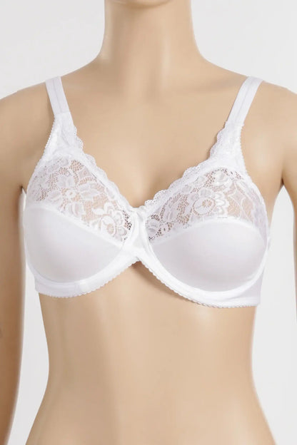 Wired Bra with Lace Detail