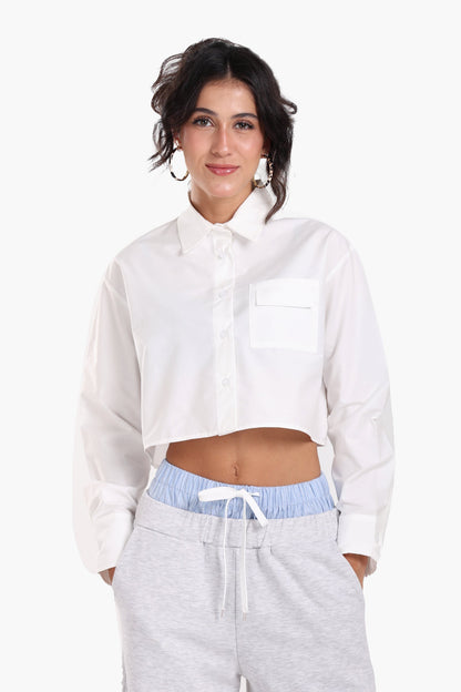 Cropped Viscose Shirt