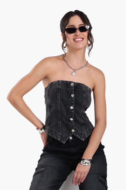 Tailored Denim Vest