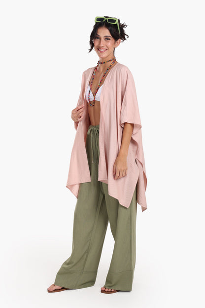 Asymmetrical Tencel Kimono