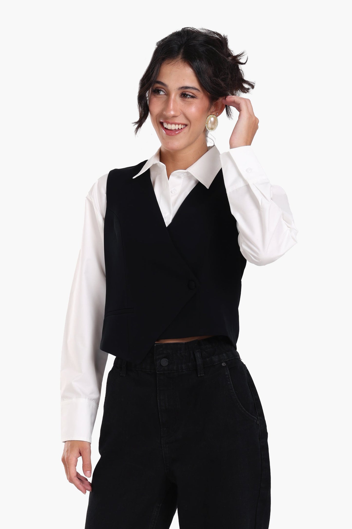 Asymmetrical Sleeveless Vest