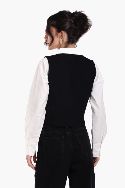 Asymmetrical Sleeveless Vest